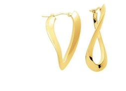 Creoli IN Oro Giallo 18 Carati, Filo Triangolo 4 X 2 MM