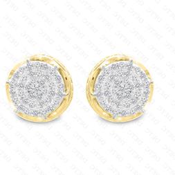 A Lobo 14k Oro Giallo Uomo Donna Rotondo Cubo Cerchio 1.76 K