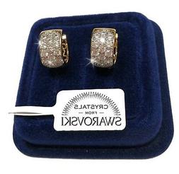 Uomo Donna Pl. Oro Giallo 18k Con Cristalli Swarovski