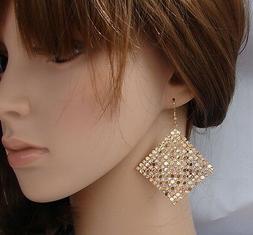 Lunghi Strass,zircone,cristalli,da Donna,colore Oro