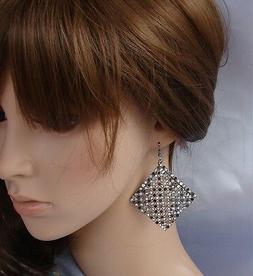 Lunghi Strass,zircone,cristalli,da Donna,colore Nero