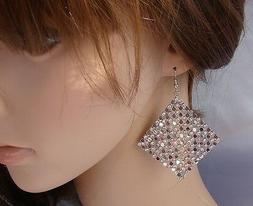Lunghi Strass,zircone,cristalli,da Donna,colore Argento