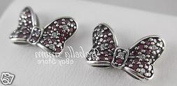 Disney Luccicante Minnie Fiocchi Originale Pandora Argento R
