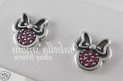 Disney Luccicante Minnie Originale Pandora Rosso Orecchino L