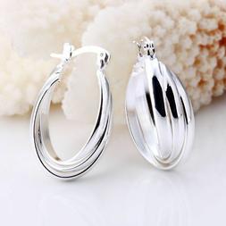 Piccoli A Cerchio 925 Sterling Placcato Argento Gioiello