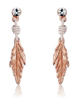 Noti Strass Piuma Oro Rosa Chiusura A Farfalla Nuovo