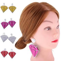 A Forma Di Diamante Orecchini A Bottone In