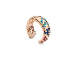 Ear cuff donna due versioni acciaio zirconi color