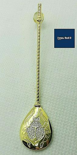 Ear Cuff  Mono Orecchino in argento 925 dorato pendente lung