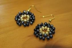 Fai Da Te Perle Blu Scuro E Oro