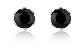 A Perno Con Nero Zirconi 6 Mm Borchie E489