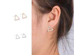 A Farfalla Oro Triangolare Geometria Argento Statement Rosso