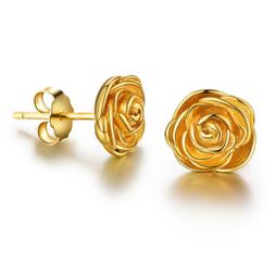 A Bottone In Oro Rosa 18k Per Donna Gioielli In Argento 925