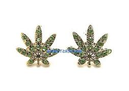 Cristallo Verde Strass Marijuana Foglia Kush Cannabis Post S