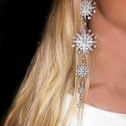 Pendenti Lunghi Per Ragazze Donna Stella Nappa Zirconi Argen