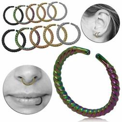 Falso Piercing Fake Septum Fakeplug Naso Labbra Orecchino Un