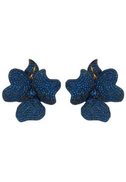 A Lobo Blu Zaffiro Oro Bianco Cz Sposa Nozze