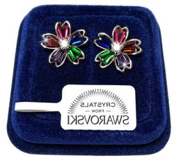 Da Donna Pl. Oro 18k Con Cristalli Swarovski Multicolore