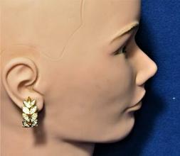 Firmato Swarovski Color Oro Cristallo Chiaro Laurel Foglie F