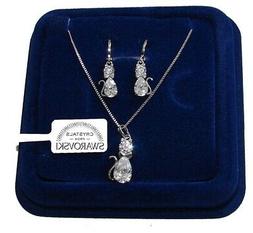 Pl.oro Bianco 18k Donna Con Cristalli Swarovsk