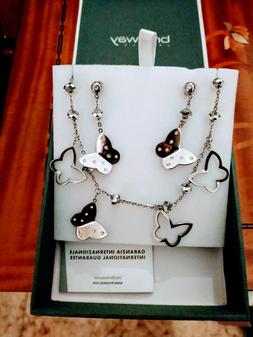 gioielli Brosway&nbsp; Collana+orecchini, linea lady con farfall