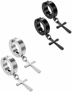 Da Uomo Donna Unisex Senza Buco In Argento+nero