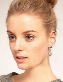 gotico punk rock Orecchino catenina Ancora avvolgente Clip -