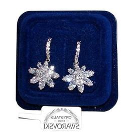 Da Donna Pl. Oro Bianco 18k Con Cristalli Swarovski Bianco