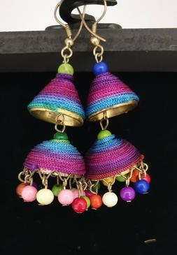 Indian multi colored Earrings Fashion