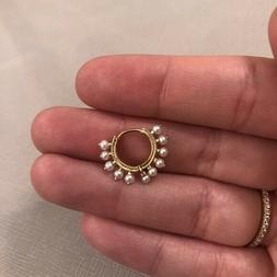 Kelly Coronet pearl Pleated In gold /silver / rose gold earr