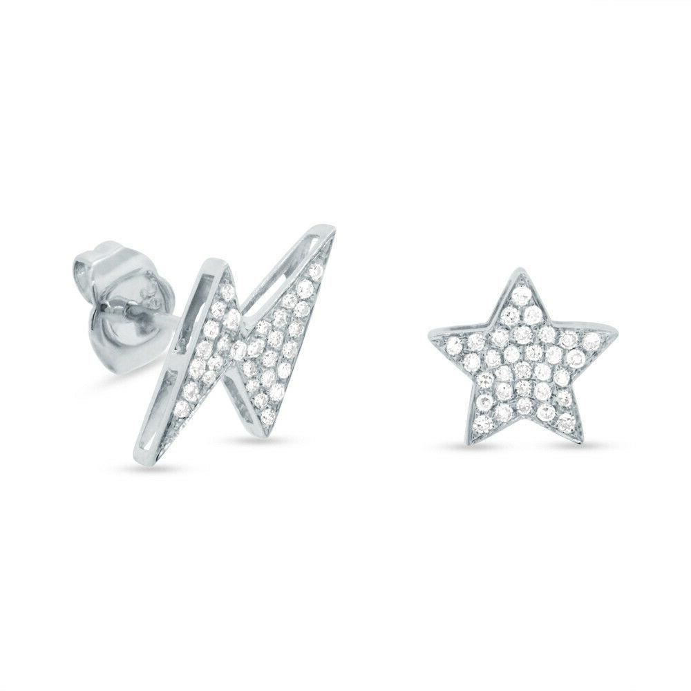 0 16 kt 14k oro bianco stella