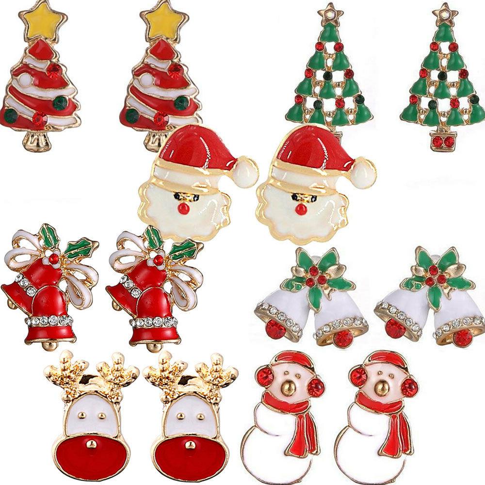 1 coppia orecchini natalizi orecchino bigiotteria albero
