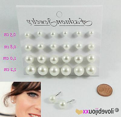 1 coppia orecchini perla a lobo perno