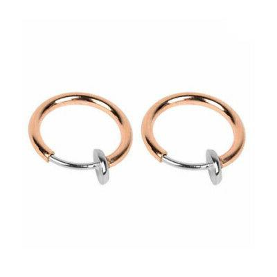 1 paio orecchini clip on gold finto