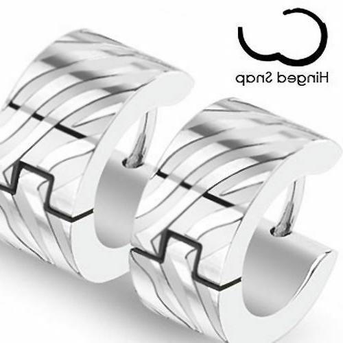 1 paio pieghevole orecchini a cerchio donna