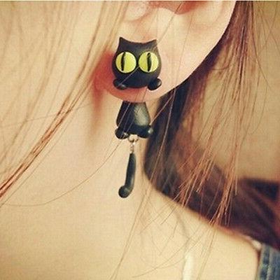 1 paia di orecchini a formadi gatto