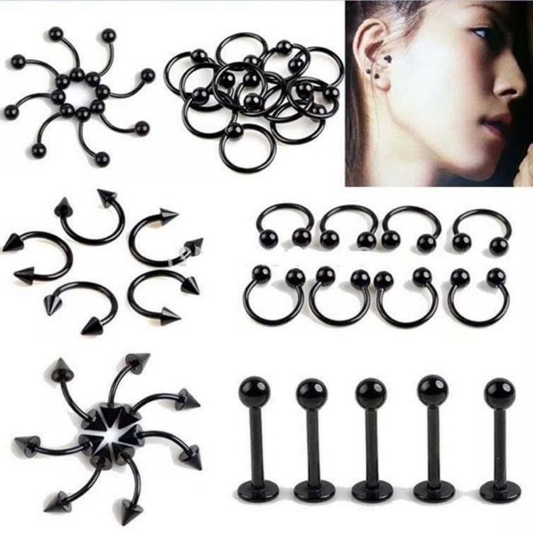 1 ptz piercing cartilagine trago donna lobo