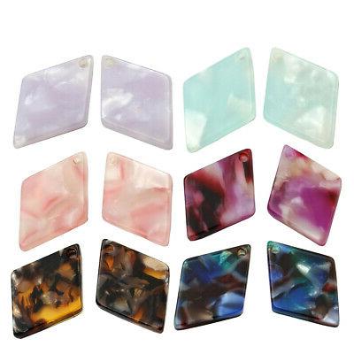 10 pezzi ciondolo acrilico geometrico orecchini fai