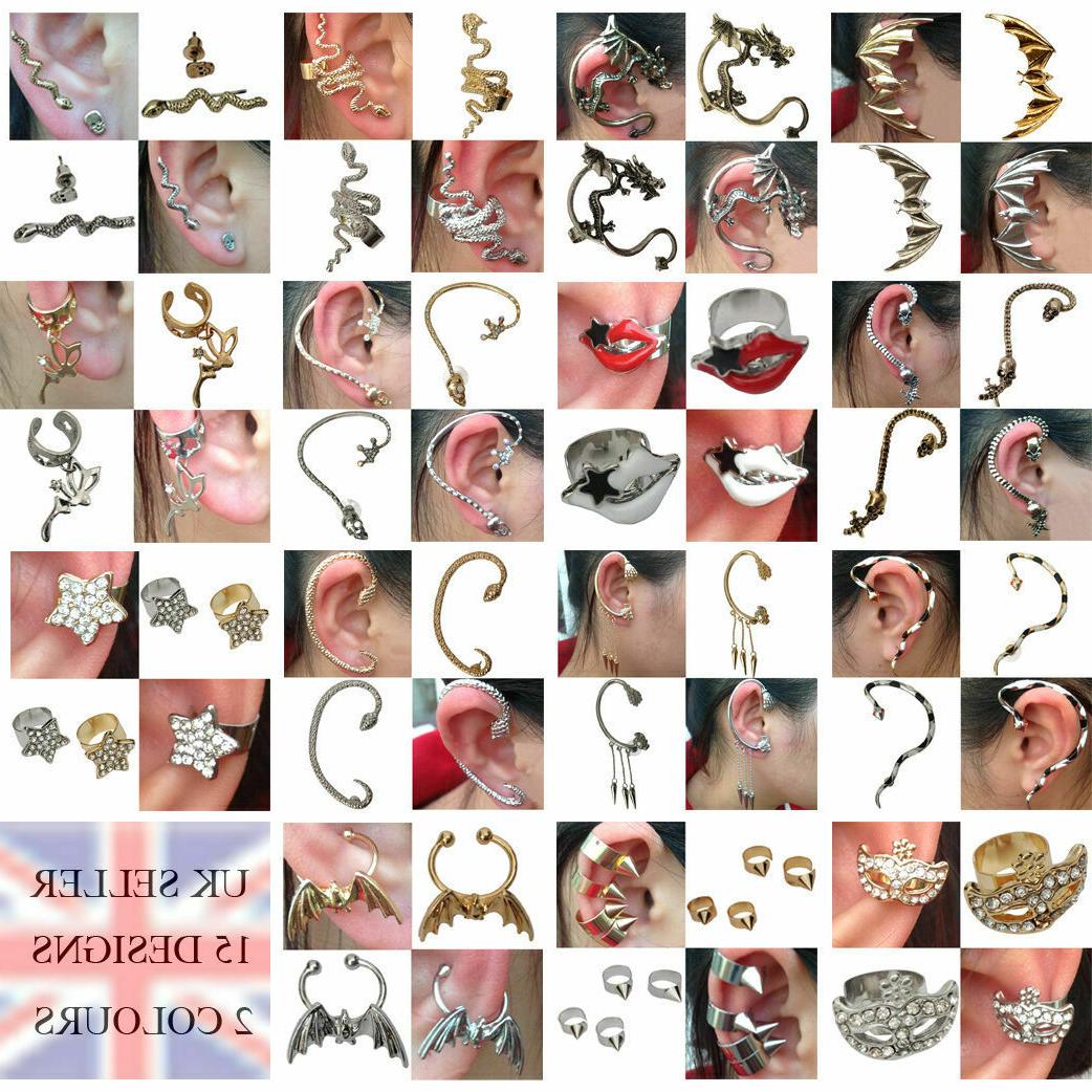 10 pezzi donna uomo orecchino polsino gotico