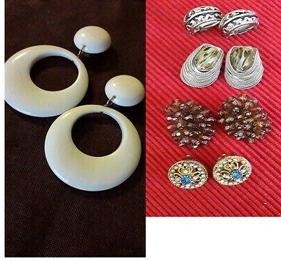 10 pz orecchini vintage anni 60 gioielli