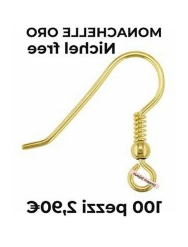 100x monachelle oro nichel free ganci per