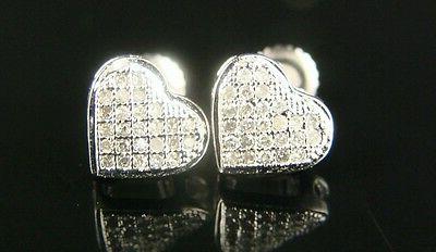 10k donna cuore oro bianco 8 mm