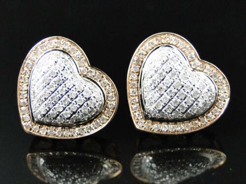 10k oro rosa diamante bianco forma cuore