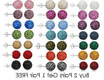 10mm cristallo orecchini disco ball bottone 3