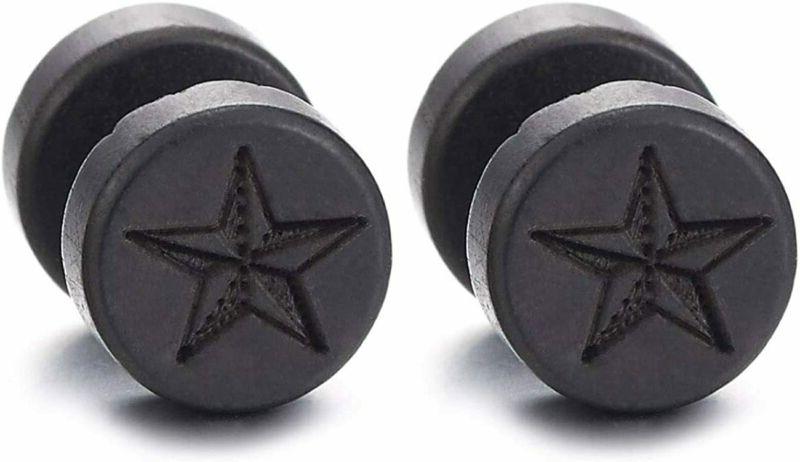 10mm uomo donna nero legno cerchio orecchini