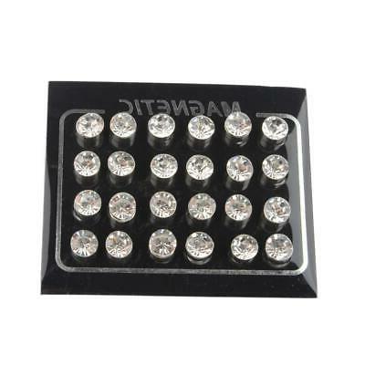 12 paia di orecchini magnetici in metallo