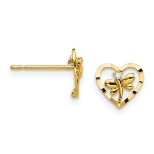 14k oro giallo zirconia cubica d c