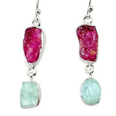 15 55cts rosa naturale tormalina grezzo 925