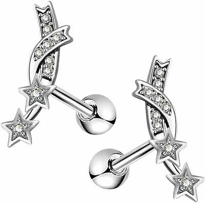 16g 316l acciaio chirurgico curvo trasparente cz