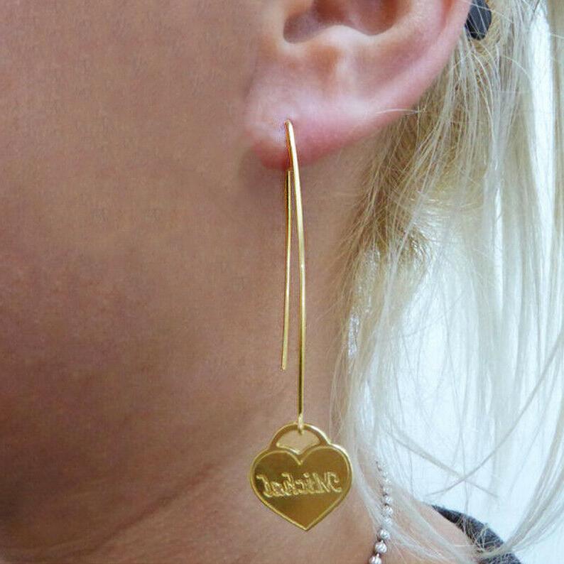 18 carati solido oro giallo personalizzati nome